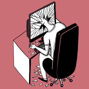 frustrated with computer graphic