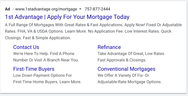 Search results paid ads
