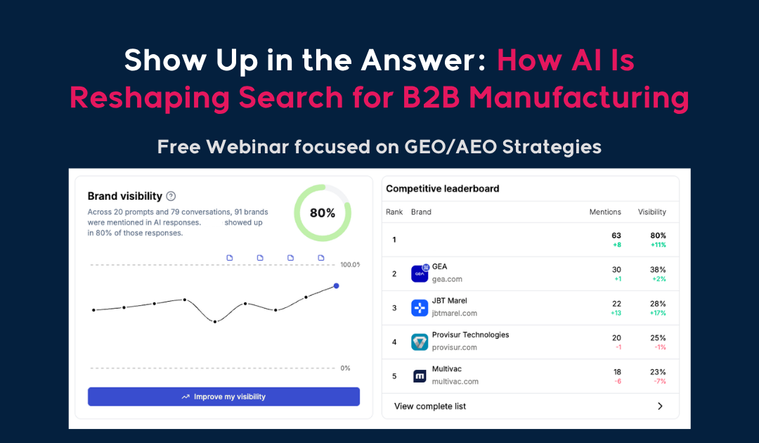 How AI Is Reshaping Search for B2B Manufacturing - GEO/AEO Strategies Shared