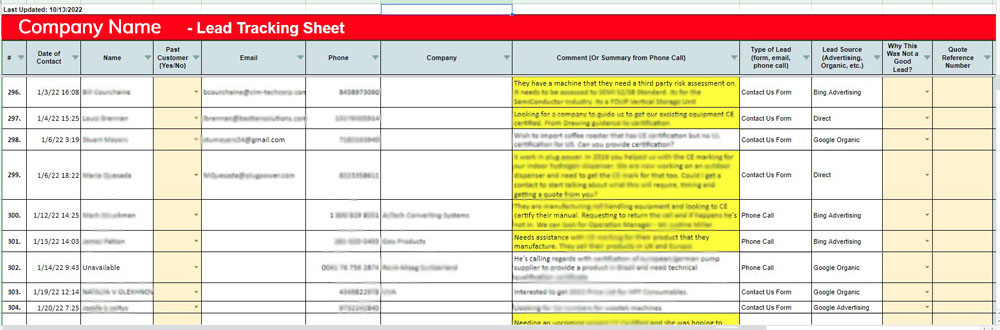 Lead Tracking for Manufacturer Marketing