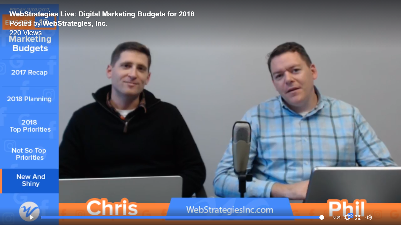 How Much To Spend On Marketing in 2018 [Recording]